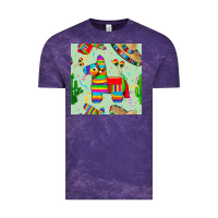 Cloud Purple pinata seamless pattern Vintage Tee - BundleAndBundleShop