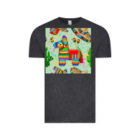 Vintage Black pinata seamless pattern Vintage Tee - BundleAndBundleShop