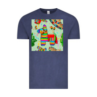 Vintage Denim pinata seamless pattern Vintage Tee - BundleAndBundleShop