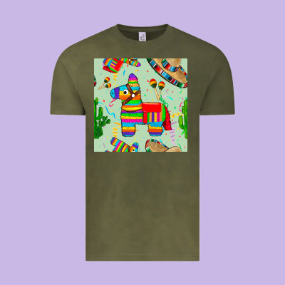 Pinata Seamless Pattern Vintage Tee Designed By Bundleandbundleshop