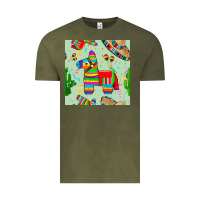 Vintage Olive pinata seamless pattern Vintage Tee - BundleAndBundleShop