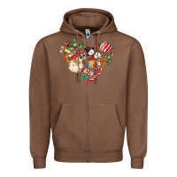 Chestnut christmas heart Zipper Hoodie - MaliasSmallBusiness