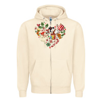 Sandshell christmas heart Zipper Hoodie - MaliasSmallBusiness