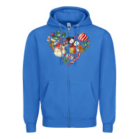 True Royal christmas heart Zipper Hoodie - MaliasSmallBusiness