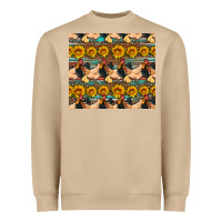 Seamless Poultry Farm Sunflowers Chicken Coop Tumbler Heavyweight Sweatshirt | Teevron