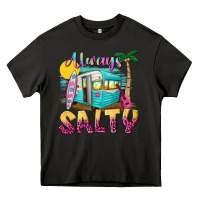 Asphalt always salty with caravan Heavy Core Tee - texasbilliewilder