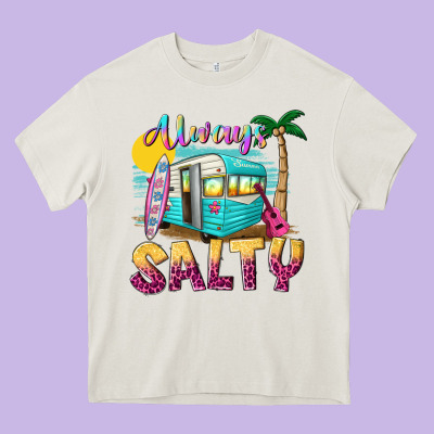 Always Salty With Caravan Heavy Core Tee Designed By Texasbilliewilder