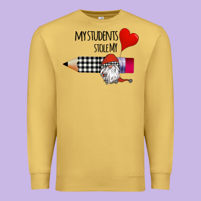 My Students Stole My Heart Premium Sweatshirt Designed By Bettercallsaul