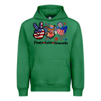 Emerald Peace love fireworks 4th of july Urban Hoodie - CowGirlArtShop