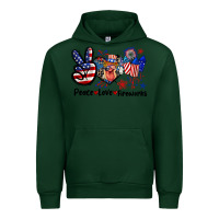 Forest Green Peace love fireworks 4th of july Urban Hoodie - CowGirlArtShop