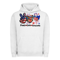Pigment Lunar Rock Peace love fireworks 4th of july Urban Hoodie - CowGirlArtShop