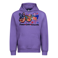Tulip Peace love fireworks 4th of july Urban Hoodie - CowGirlArtShop