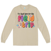 Mushroom i'm just here for the field trip Long Sleeve Tee - MaliasSmallBusiness