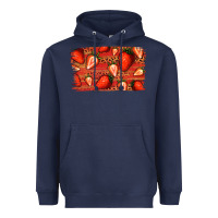 Navy Strawberry Background Heavyweight Hoodie - Bettercallsaul