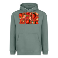 Sage Strawberry Background Heavyweight Hoodie - Bettercallsaul