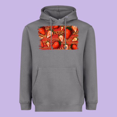 Strawberry Background Heavyweight Hoodie Designed By Bettercallsaul