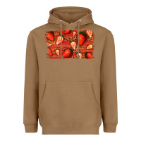 Toasted Coconut Strawberry Background Heavyweight Hoodie - Bettercallsaul