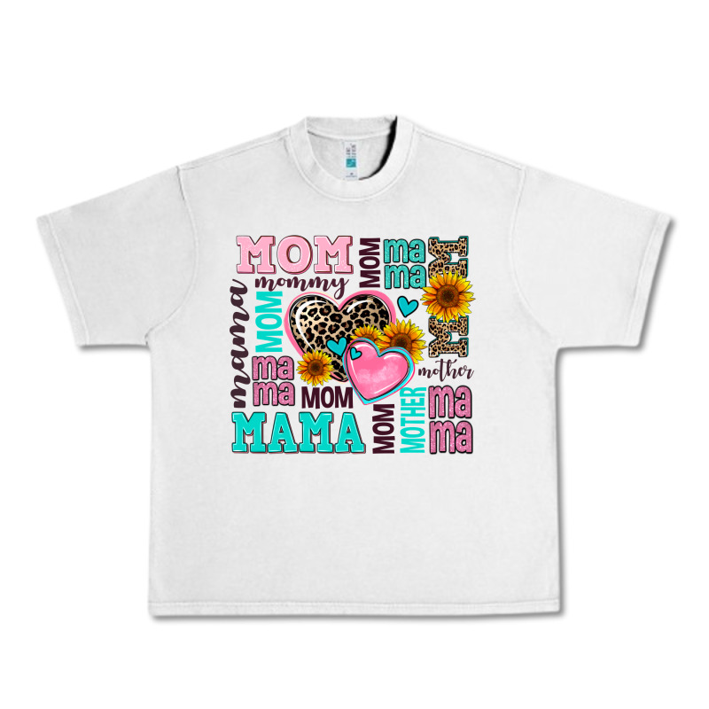 Mom Mama Mommy With Hearts Urban Heavy Tee by AdoDesignShop | Teevron