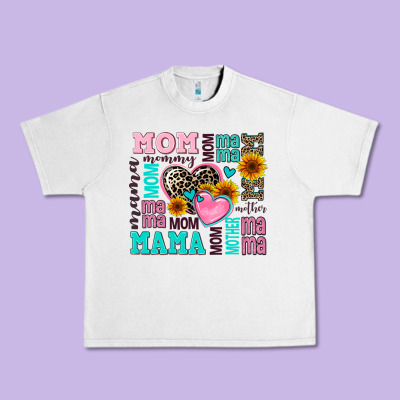 Mom Mama Mommy With Hearts Urban Heavy Tee Designed By Adodesignshop