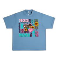 Pebble Blue mom mama mommy with hearts Urban Heavy Tee - AdoDesignShop