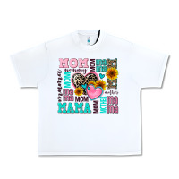 White mom mama mommy with hearts Urban Heavy Tee - AdoDesignShop