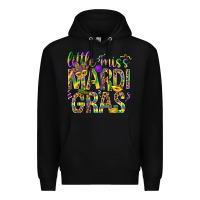 Black Little miss Mardi Gras Premium Hoodie - NancyCooperArtShop