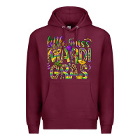Burgundy Little miss Mardi Gras Premium Hoodie - NancyCooperArtShop