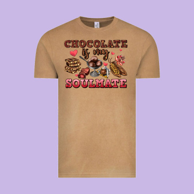 Chocolate Is My Soulmate Vintage Tee Designed By Adodesignshop
