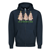 Navy oh christmas tree cake Zipper Hoodie - MaliasSmallBusiness