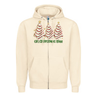 Sandshell oh christmas tree cake Zipper Hoodie - MaliasSmallBusiness
