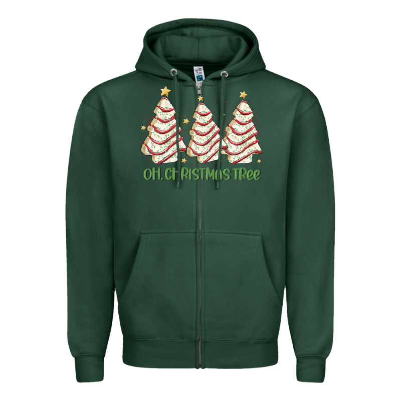 Oh Christmas Tree Cake Zipper Hoodie by MaliasSmallBusiness | Teevron