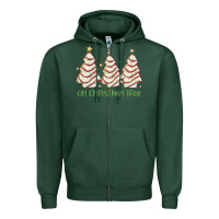Sports Green oh christmas tree cake Zipper Hoodie - MaliasSmallBusiness