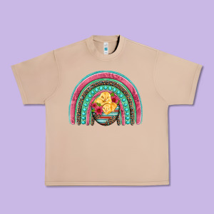 Hatched Egg Easter Chicks Rainbow Urban Heavy Tee Designed By Artiststas