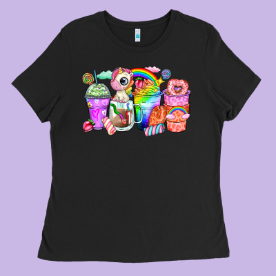 Unicorn Coffee Cups Ladies Tee Designed By Zillion Design Studio