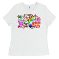 White unicorn coffee cups Ladies Tee - Zillion Design Studio