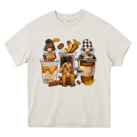 Cream Coffee gnome Heavy Core Tee - BarkalooDesign