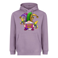 Lavender mardi gras gnomes fleur de lis Heavyweight Hoodie - RanaPortraitStore
