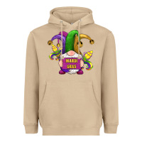 Mardi Gras Gnomes Fleur De Lis Heavyweight Hoodie | Teevron