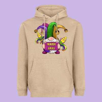 Mardi Gras Gnomes Fleur De Lis Heavyweight Hoodie Designed By Ranaportraitstore
