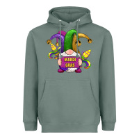 Sage mardi gras gnomes fleur de lis Heavyweight Hoodie - RanaPortraitStore