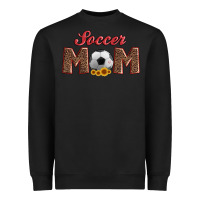 Black soccer mom with ball and sunflower Heavyweight Sweatshirt - Artiststas