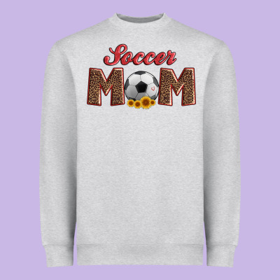 Soccer Mom With Ball And Sunflower Heavyweight Sweatshirt Designed By Artiststas