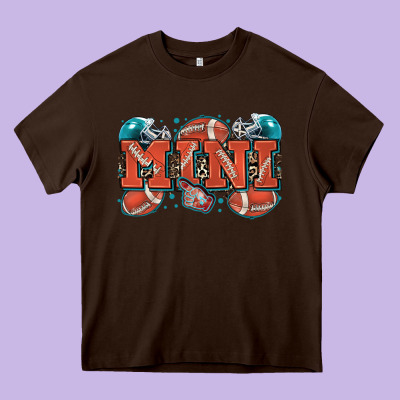 Mini American Football Heavy Core Tee Designed By Zillion Design Studio