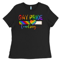 Black gay pride loading lgbtq Ladies Tee - texasbilliewilder