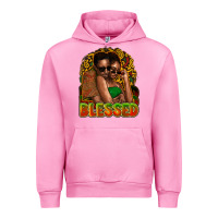 Fuchsia Pink Black couple blessed Urban Hoodie - HowdyJamesFarm