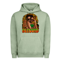 Pigment Oil Green Black couple blessed Urban Hoodie - HowdyJamesFarm