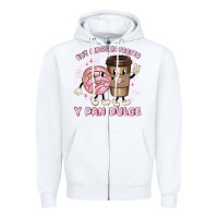 White but first cafecito y pan dulce Zipper Hoodie - MaliasSmallBusiness
