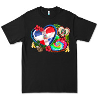 Black western leopard  dominican republic  hearts Premium Tee - AdoDesignShop