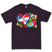 Plum western leopard  dominican republic  hearts Premium Tee - AdoDesignShop