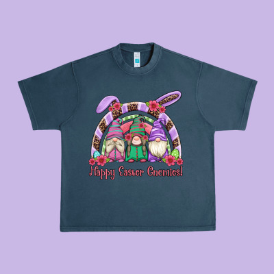 Happy Easter Gnomies Rainbow Urban Heavy Tee Designed By Artiststas